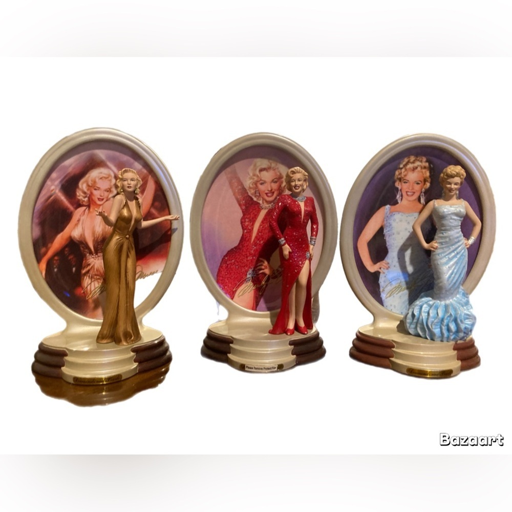 MARILYN MONROE STATUES AND PLATES BY BRADFORD EXCHANGE